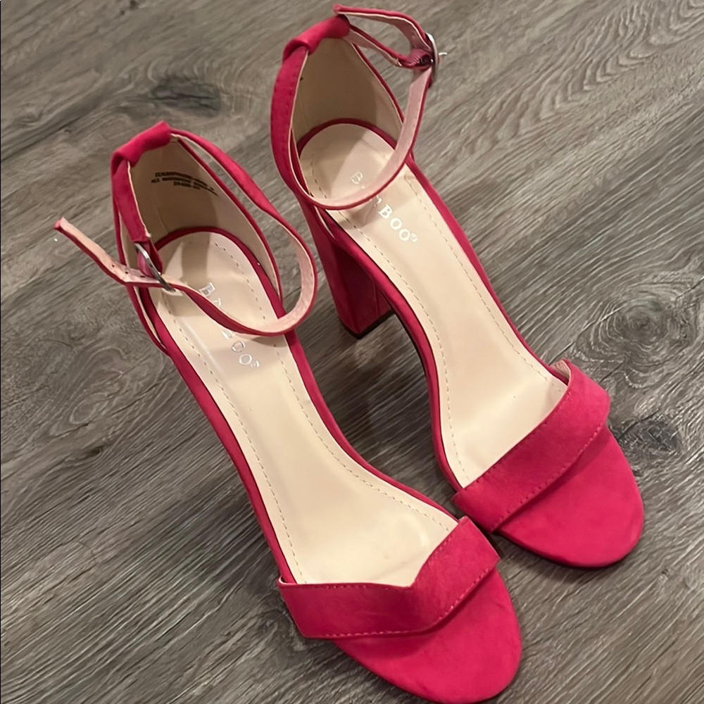 BAMBOO Pink Stiletto Heels Elegant Sandals